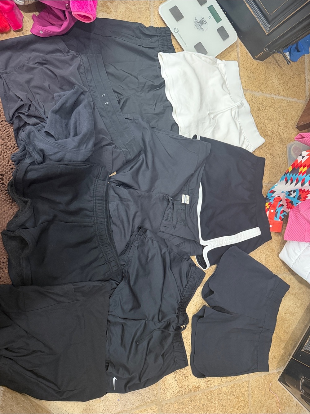 Nike Black Girls' Athletic Shorts/ skort Bundle with White Trim